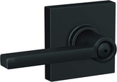 Schlage F Series F40 V LAT 622 COL Privacy Lever, Mechanical Lock, Matte Black, Metal, Residential, 2 Grade